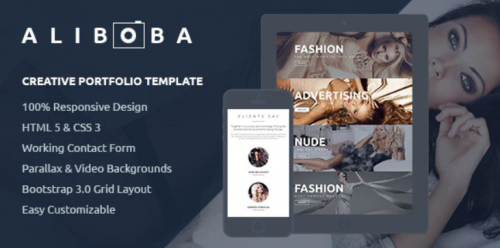 Aliboba | One Page Creative Portfolio Template aliboba one page creative portfolio template