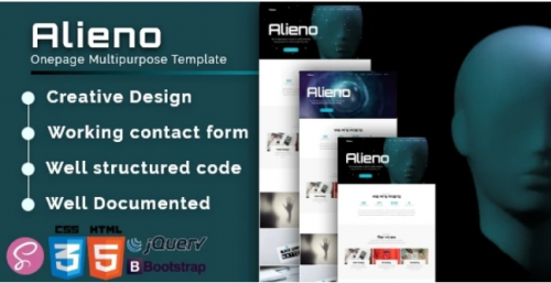 Alieno – Onepage Multipurpose Template alieno onepage multipurpose template