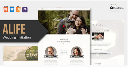 Alife – Wedding Invitation HTML Template alife wedding invitation html template