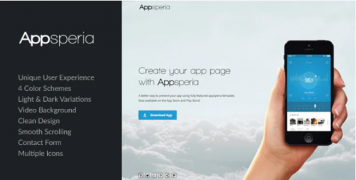 Appsperia – App Landing Page appsperia app landing page