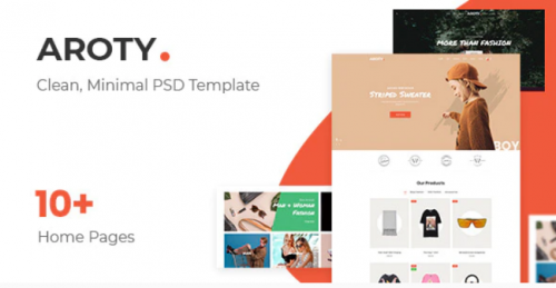 Aroty – Clean, Minimal Shop PSD Template aroty clean minimal shop psd template