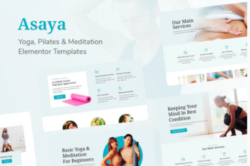 Asaya – Yoga & Meditation Elementor Kit asaya yoga meditation elementor kit