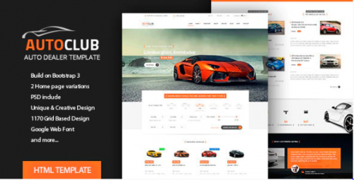 Auto Club – Car Dealer HTML Theme auto club car dealer html theme