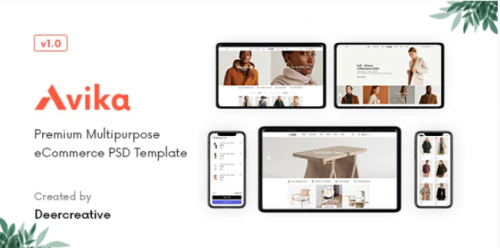 Avika | Multipurpose eCommerce PSD Template avika multipurpose ecommerce psd template
