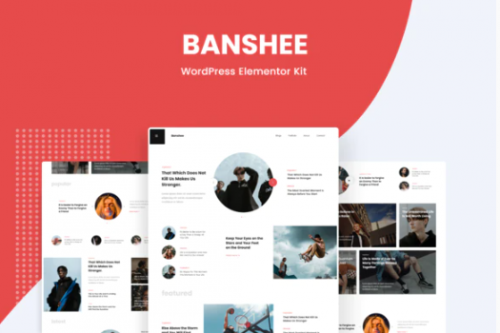 Banshee – News & Magazine WordPress Elementor Template Kit banshee news magazine wordpress elementor template kit
