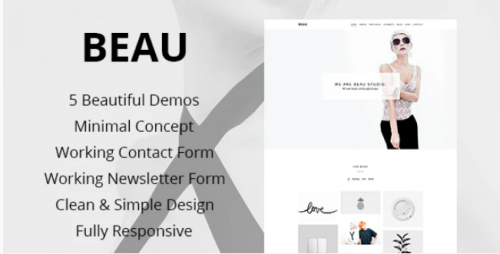 Beau – Minimal Portfolio / Agency HTML Theme beau minimal portfolio agency html theme