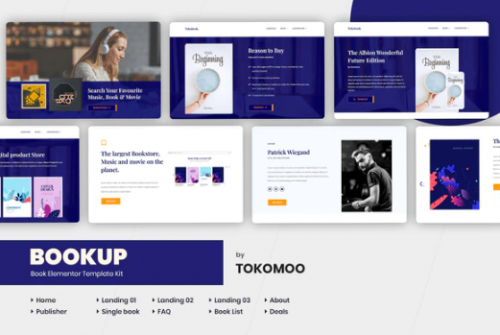 Bookup | Book Elementor Template Kit bookup book elementor template kit