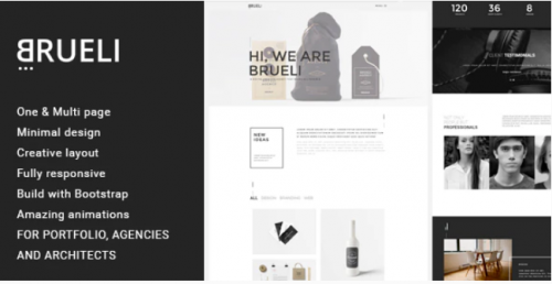 Brueli – Minimal Portfolio / Agency / Architect WordPress Theme brueli minimal portfolio