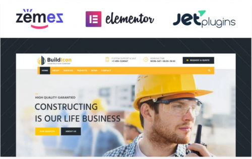 BuildIcon – Construction Company WordPress Theme buildicon construction company wordpress theme