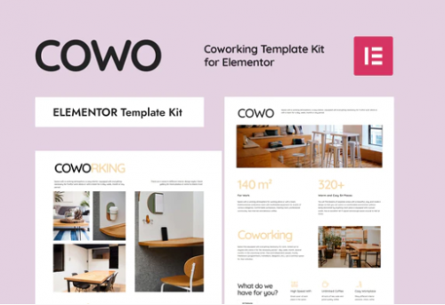 COWO – Coworking Elementor Template Kit cowo coworking elementor template kit