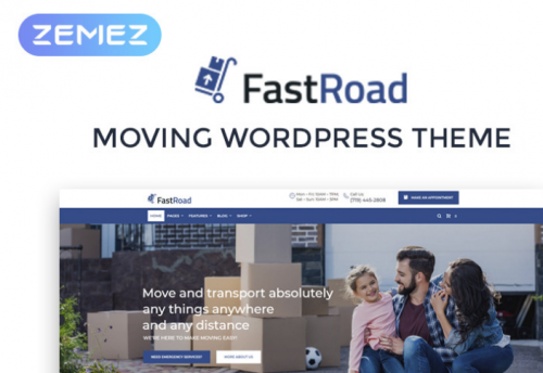 FastRoad – Moving Company Responsive Elementor WordPress Theme capture
