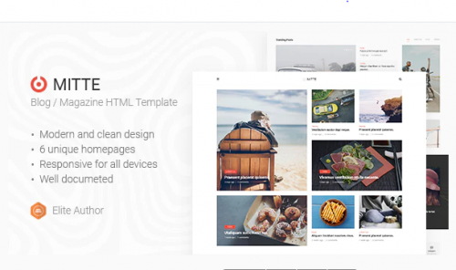 Mite – Simple Blog HTML5 Template capture