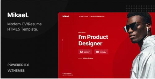 Mikael – Modern & Creative CV/Resume HTML5 Template capture