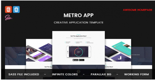 Metro App – Application HTML5 Template capture