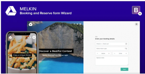 Melkin – Booking and Reserve Form Wizard capture