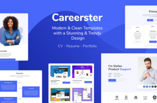 Careerster – CV/Resume Elementor Templates careerster cv resume elementor templates