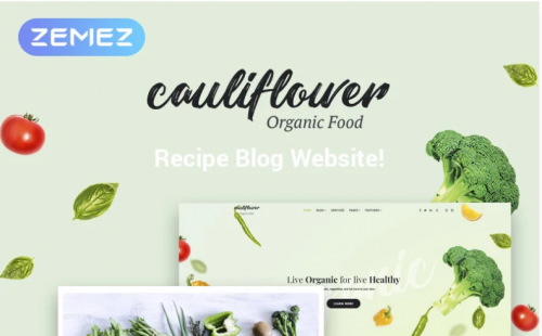 Cauliflower – Organic Food Blog Elementor WordPress Theme cauliflower organic food blog elementor wordpress theme