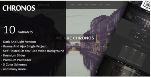 Chronos – Parallax One Page HTML Template chronos parallax one page html template
