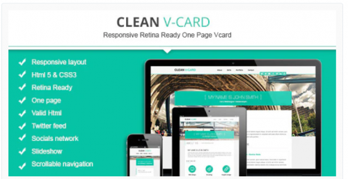 Clean Html V-card Template clean html v card template