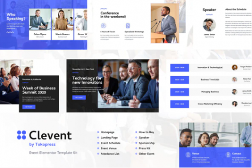 Clevent | Event Elementor Template Kit clevent event elementor template kit