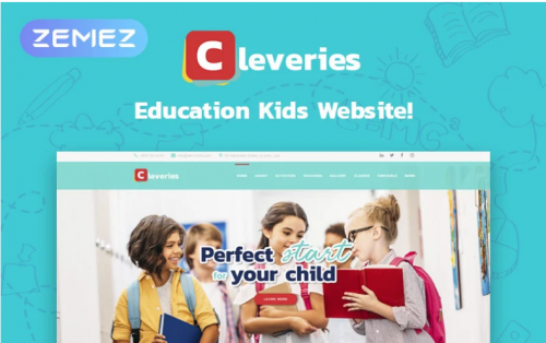 Cleveries – Education Kids Elementor WordPress Theme cleveries education kids elementor wordpress theme