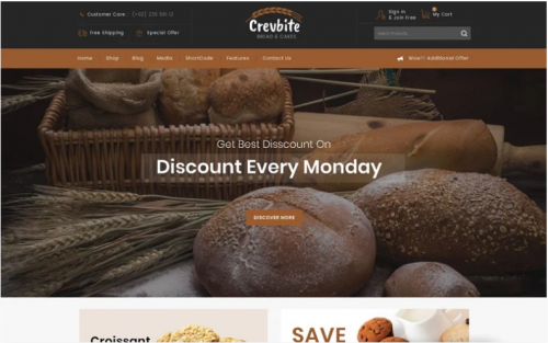 Crevbite – Bakery & Chocolate Store WooCommerce Theme crevbite bakery chocolate store woocommerce theme