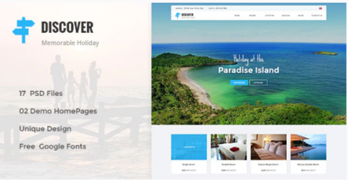 DISCOVER – Countryside Hotel PSD Template discover countryside hotel psd template