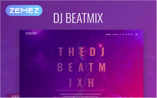DJ Beatmix – Personal Page Elementor WordPress Theme dj beatmix personal page elementor wordpress theme