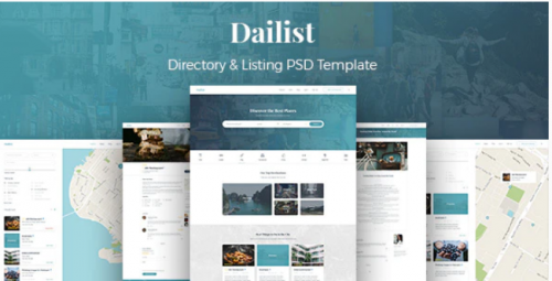 Dailist – Directory & Listing PSD Template dailist directory listing psd template
