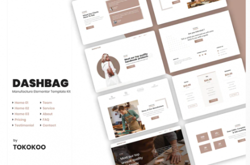 DashBag | Bags Shop Elementor Template Kit dashbag bags shop elementor template kit