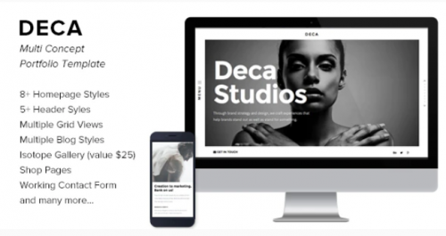 Deca – Creative Multi Concept Portfolio Template deca creative multi concept portfolio template