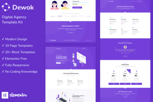 Dewok – Digital Agency Template Kit dewok digital agency template kit