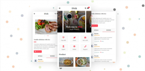 Dish – Cafe, Food and Restaurant Mobile Template dish cafe food and restaurant mobile template