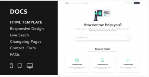 Docs – Documentation and Manual HTML5 Responsive Template docs documentation and manual html responsive template