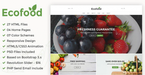 Ecofood – Responsive Organic Food, Organic Store & Farm HTML5 Template ecofood responsive organic food organic store farm html template