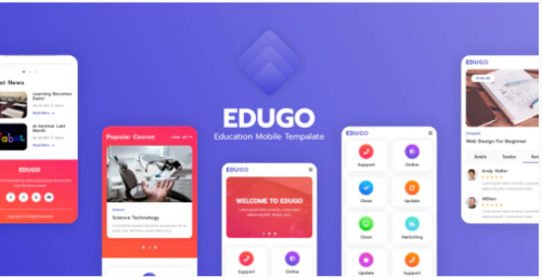Edugo – Education Mobile Template edugo education mobile template