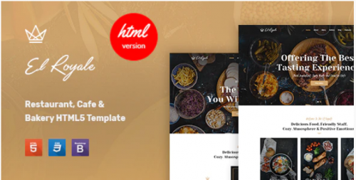 Elroyale – Restaurant & Cafe HTML5 Template elroyale restaurant cafe html template