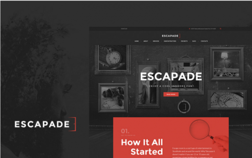 Escapade – Escape Room Responsive WordPress Theme escapade escape room responsive wordpress theme