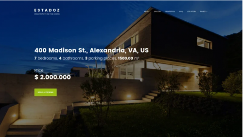Estadoz – Real Estate Agency WordPress Theme estadoz real estate agency wordpress theme