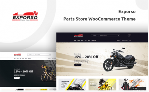 Exporso – Bike Parts Store WooCommerce Theme exporso bike parts store woocommerce theme