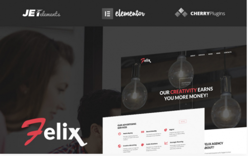 Felix Advertising Agency WordPress Theme felix advertising agency wordpress theme