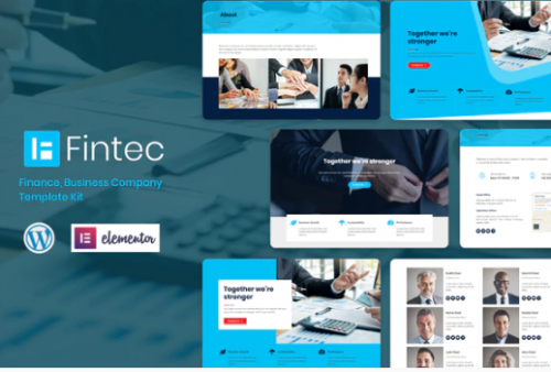 Fintec – Finance, Business Company Elementor Template Kit fintec finance business company elementor template kit