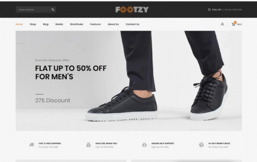 Footzy – Shoes Store WooCommerce Theme footzy shoes store woocommerce theme
