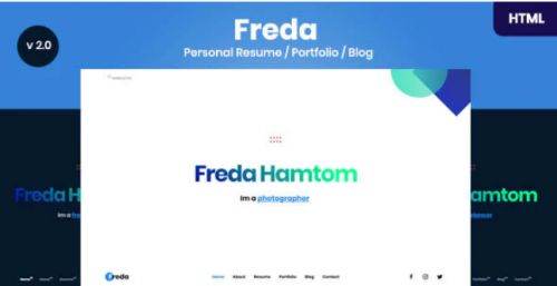 Freda – Personal Resume / Portfolio / Blog / HTML Template freda personal resume