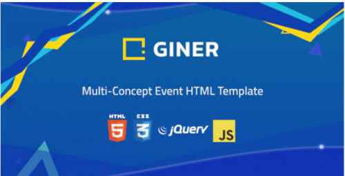 Giner | Multi-Concept Event HTML Template giner multi concept event html template