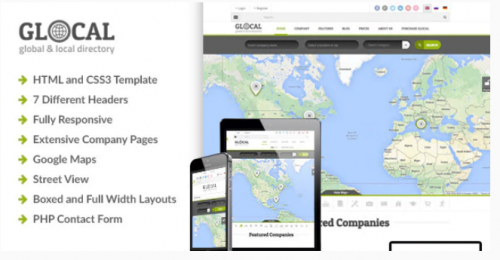 Glocal – Responsive Directory Template glocal responsive directory template