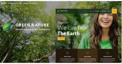 Green Nature – Environmental HTML Template green nature environmental html template