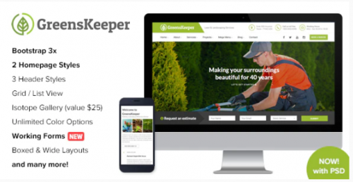 GreensKeeper – Gardening & Landscaping Responsive HTML5 Template greenskeeper gardening landscaping responsive html template