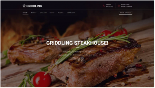 Griddling – Meat & Barbecue Restaurant WordPress Theme griddling meat barbecue restaurant wordpress theme