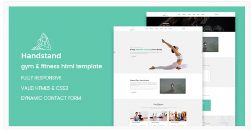 Handstand – Yoga and Fitness HTML Template handstand yoga and fitness html template